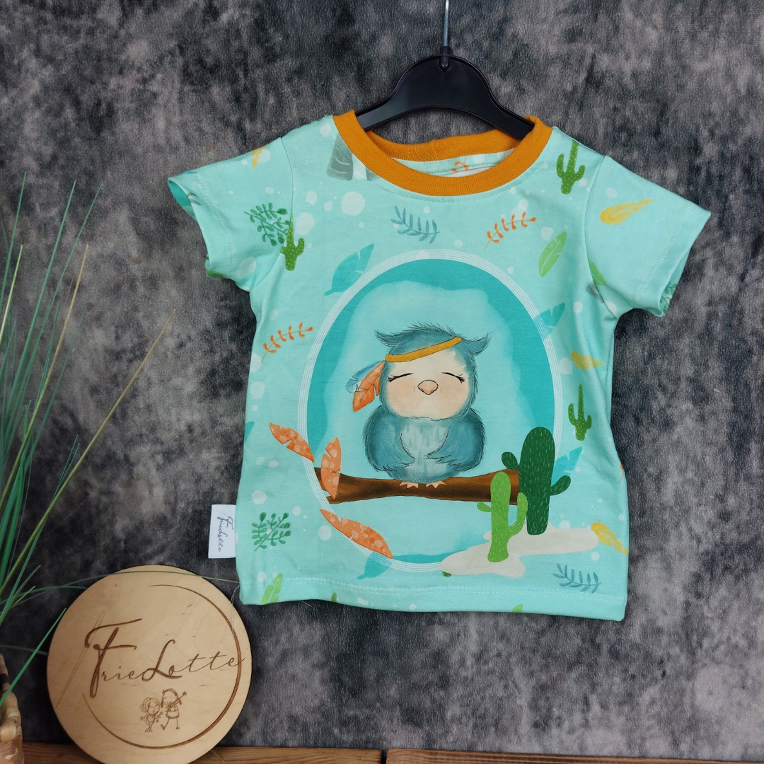 T Shirt Boho Eule Gr. 80