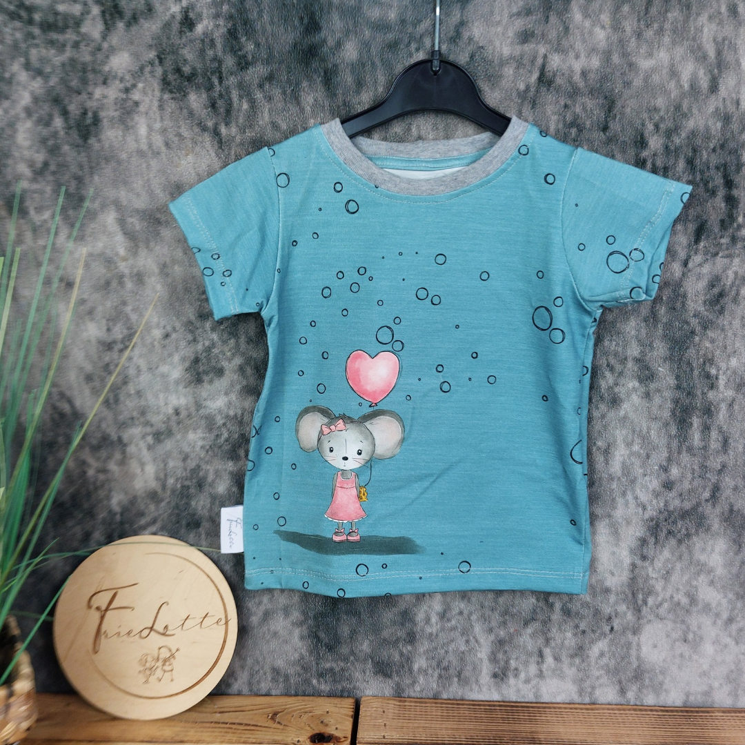 T Shirt Maus mit Ballon Gr. 86