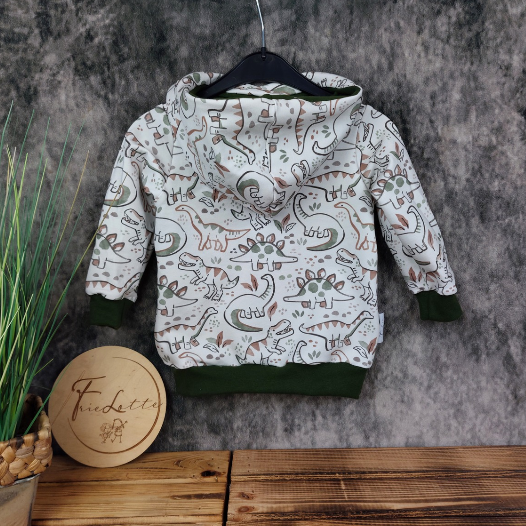 Hoodie schlichte Dinos in Wunschgröße