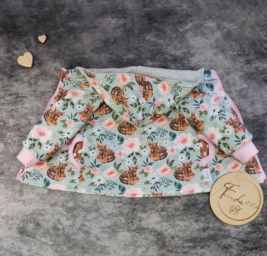 Sweatjacke mit Baumwollfleece gefüttert aus einem Stoff von Gina and U