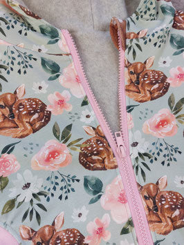 Sweatjacke mit Baumwollfleece gefüttert aus einem Stoff von Gina and U