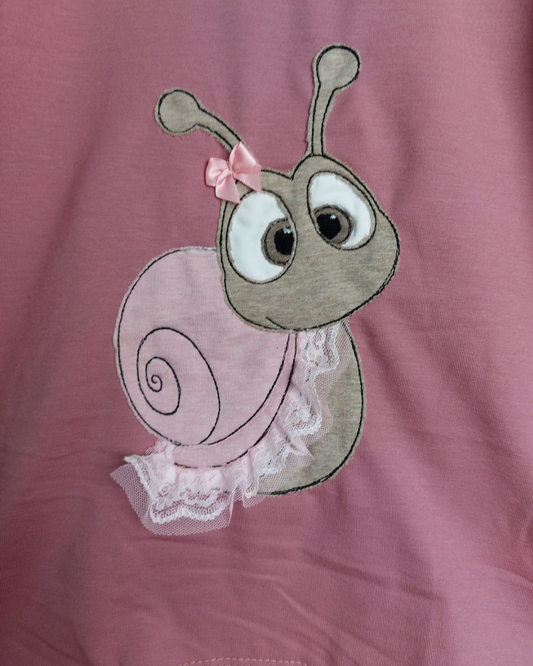Cutie-Shirt Schnecke mit Rüschen in Wunschgröße