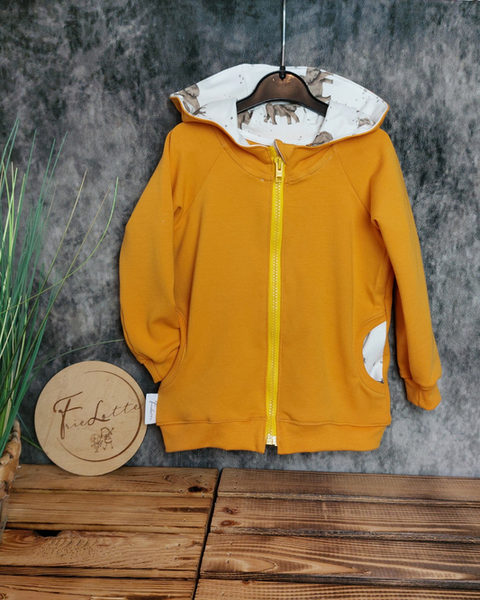 Sweatjacke ungefüttert mit Wunschmotiv in Wunschgröße