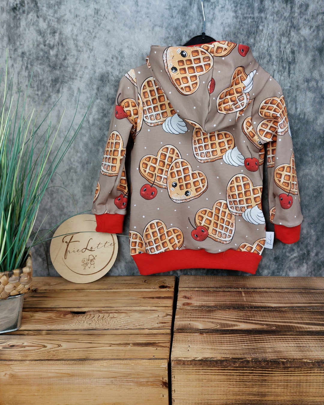 Hoodie Waffeln in Wunschgröße