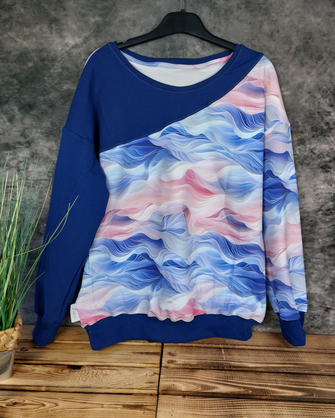 Oversized Sweater Gr. 40 Wellen