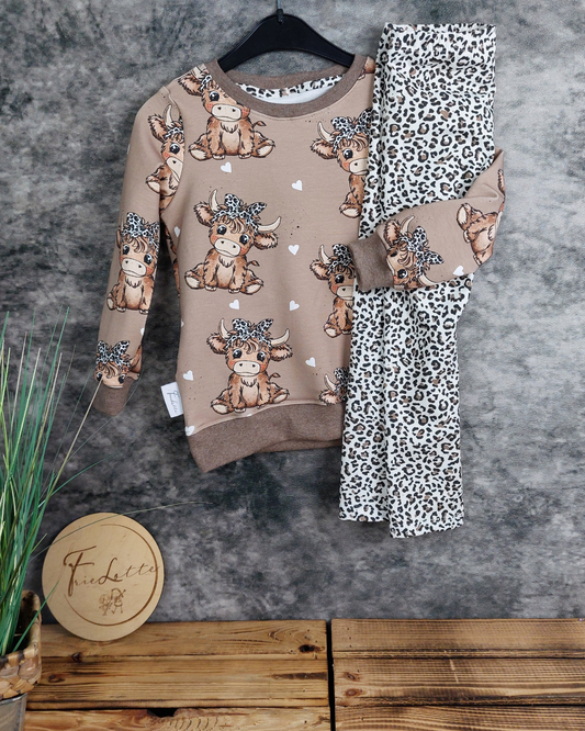 Set Highlandkuh und Leoleggins in Wunschgröße