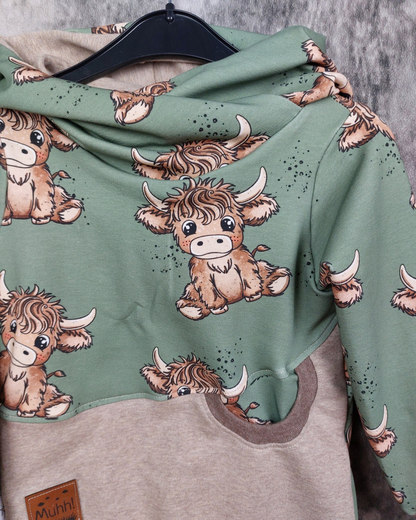 Hoodie Highlandkuh in Wunschgröße