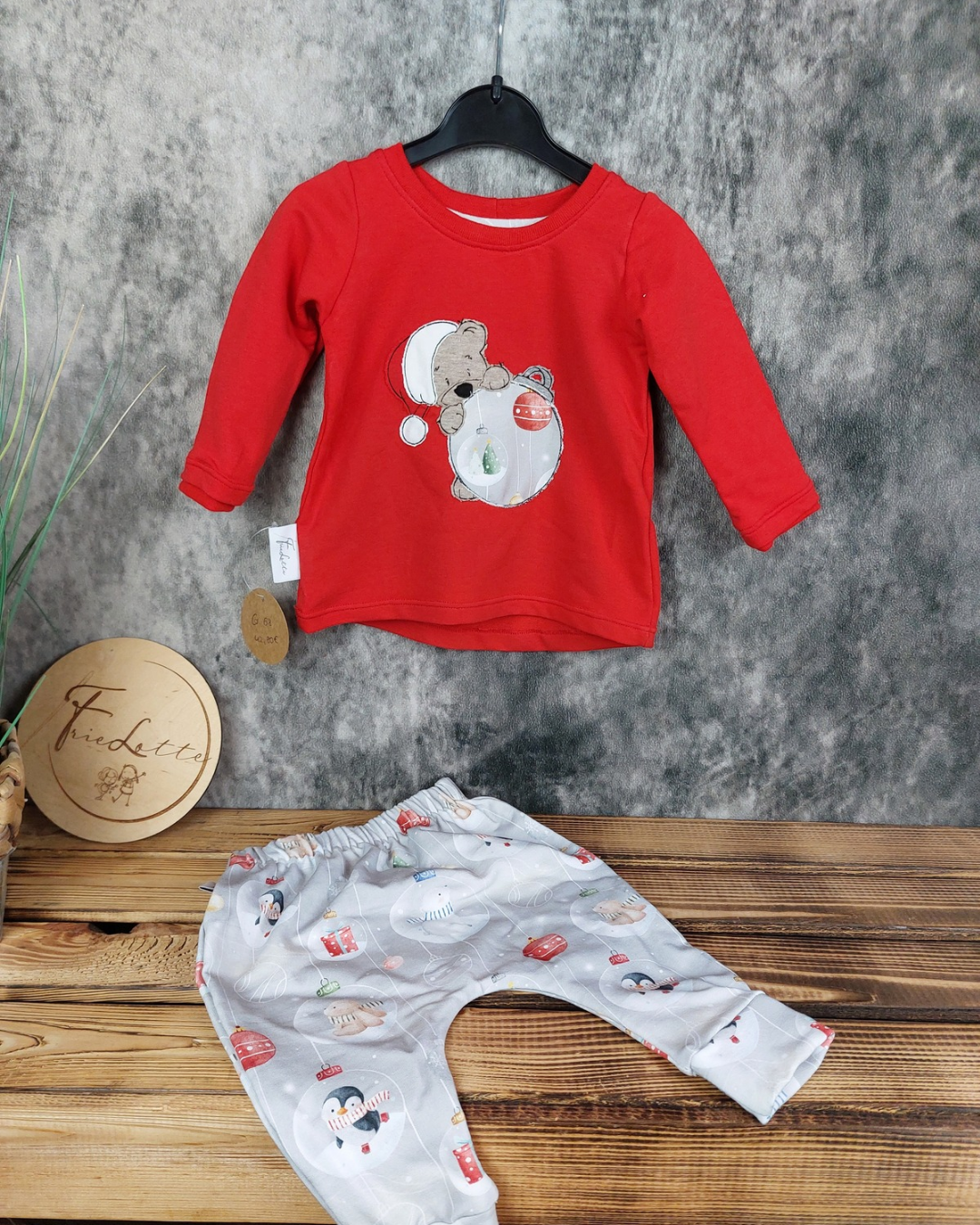 Set Weihnachtsbär Gr. 68