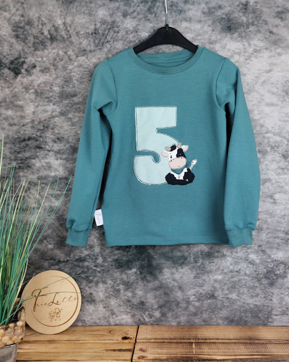 Geburtstags-Basicshirt aus Sommersweat