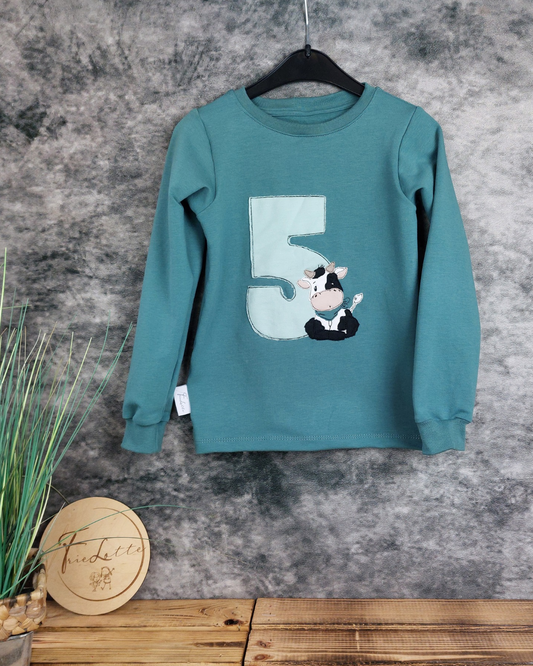 Geburtstags-Basicshirt aus Sommersweat