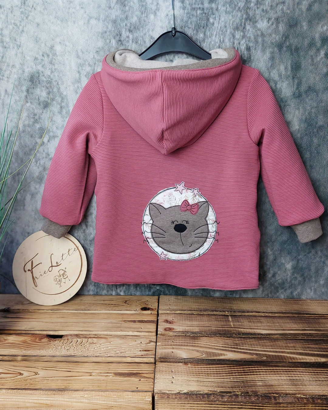 Sweatjacke aus Ribjersey
