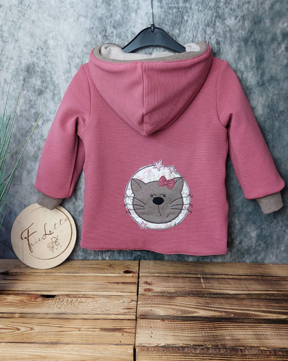 Sweatjacke aus Ribjersey