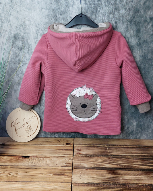Sweatjacke aus Ribjersey