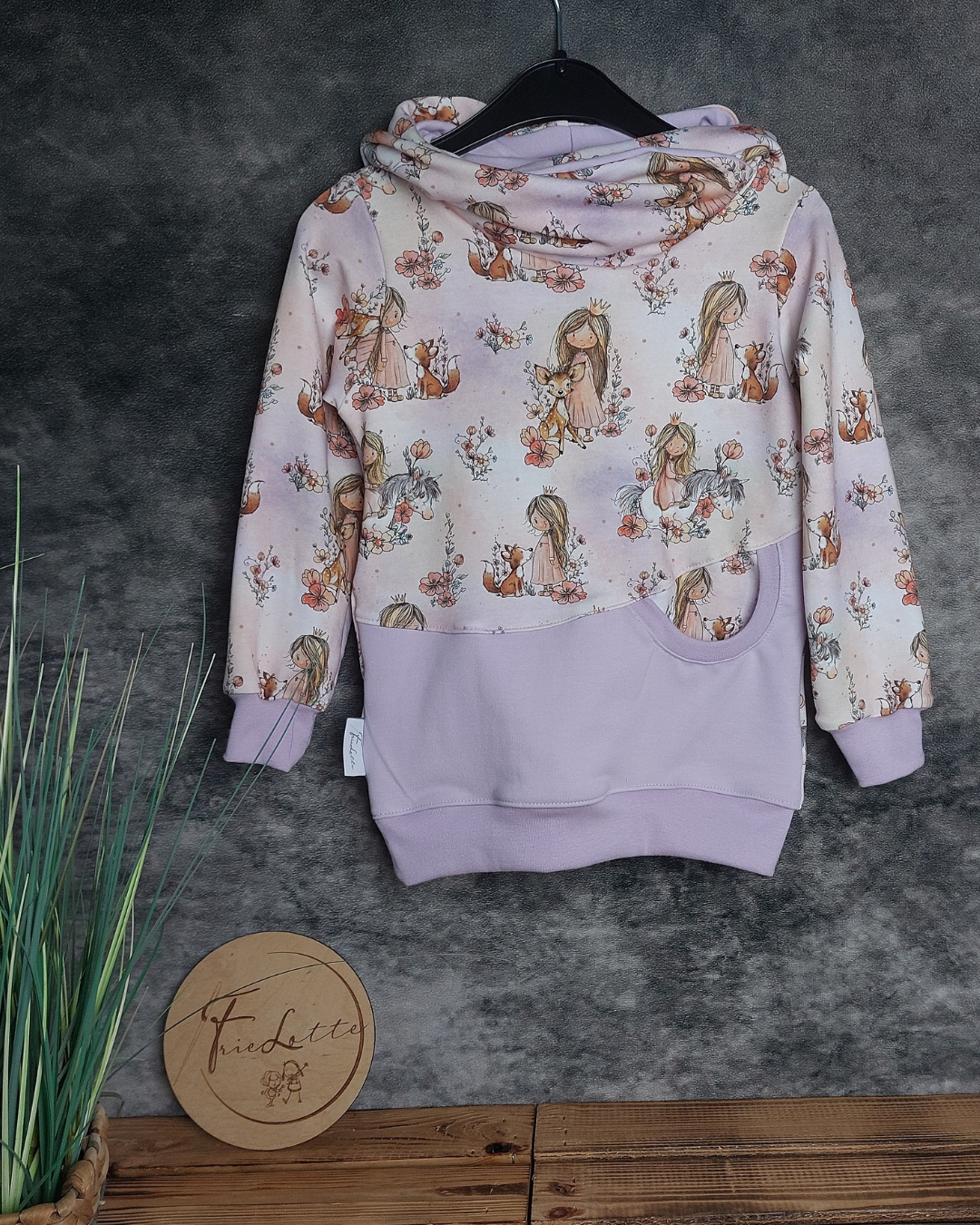 Hoodie Prinzessin im Wald Gr.110