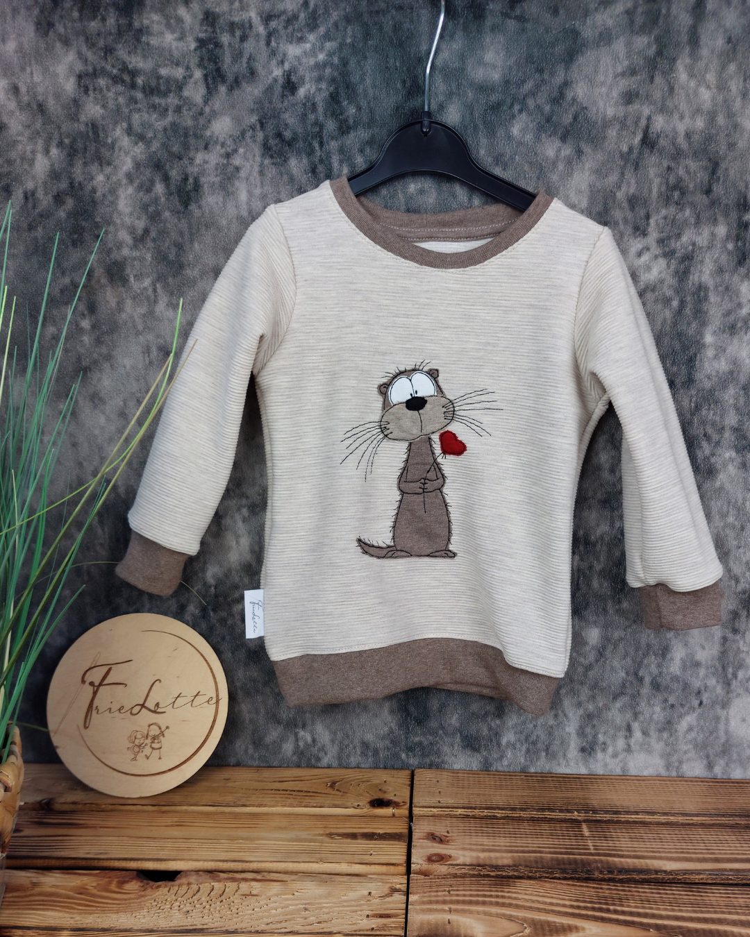 Sweater Otter aus Rib Jersey in Gr. 86