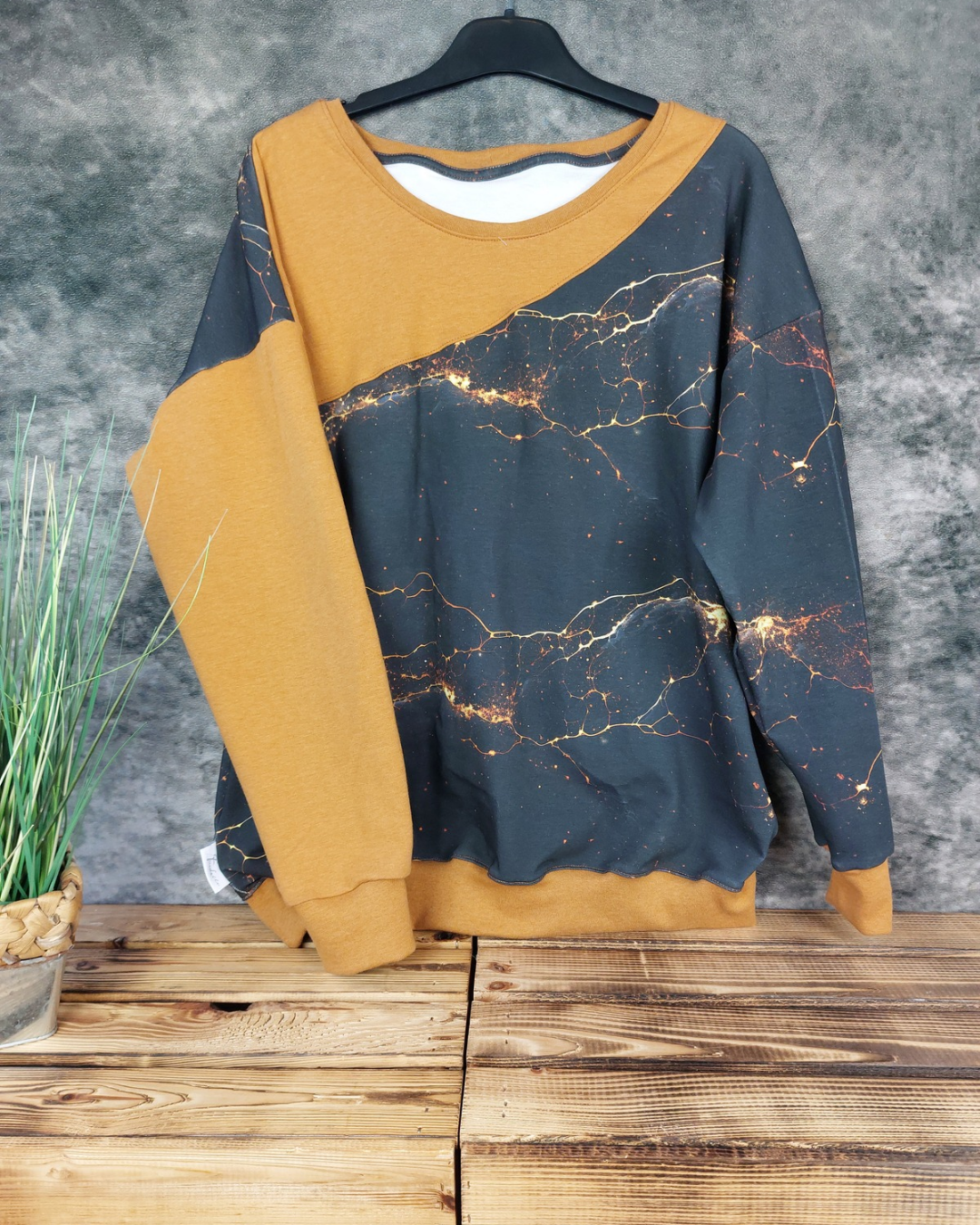 Oversized Sweater Gr. 42 Sprenkel