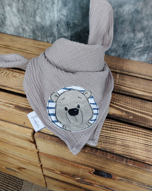 Musselintuch Bär