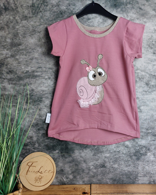 Cutie-Shirt Schnecke mit Rüschen in Wunschgröße