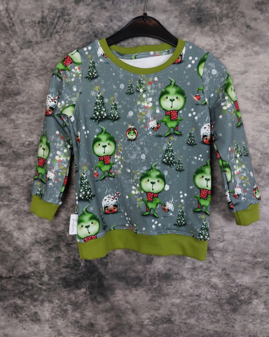 Sweater Gr. 98 grünes Männchen