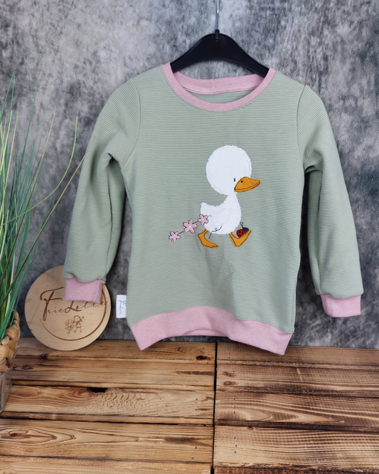 Sweater Ente aus Rib Jersey in Gr. 104