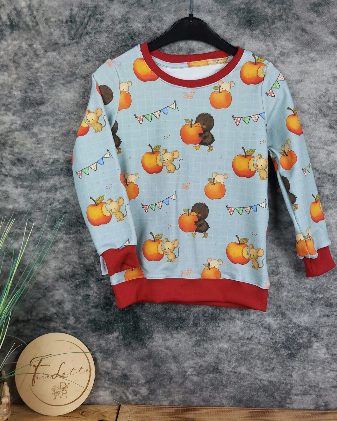 Sweater Apfelernte in Wunschgröße