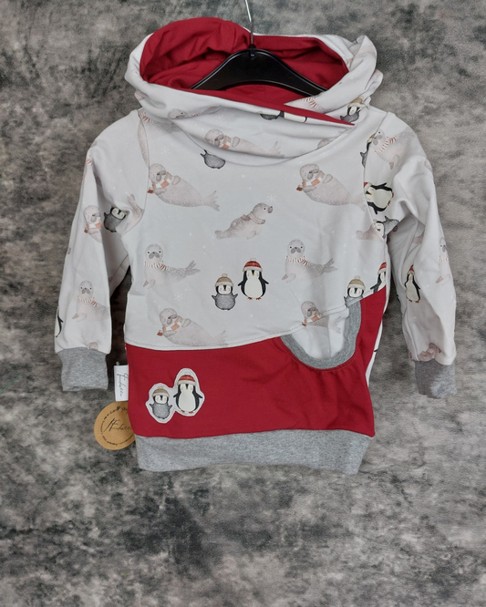 Hoodie Pinguine Gr. 92