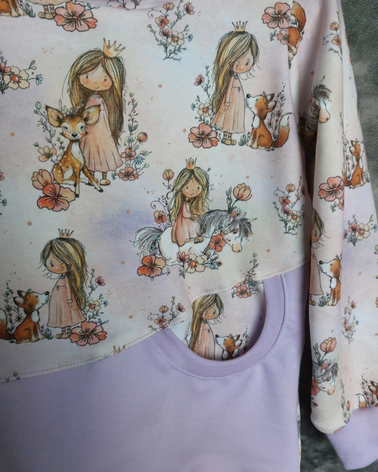 Hoodie Prinzessin im Wald Gr.110