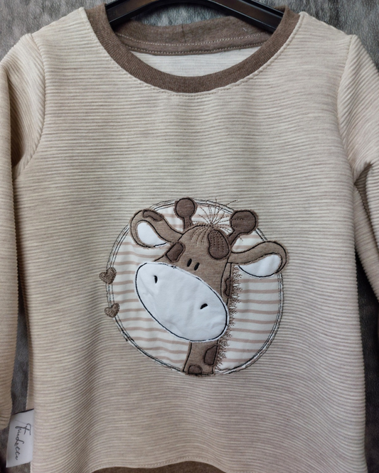 Sweater Giraffe aus Rib Jersey in Wunschgröße