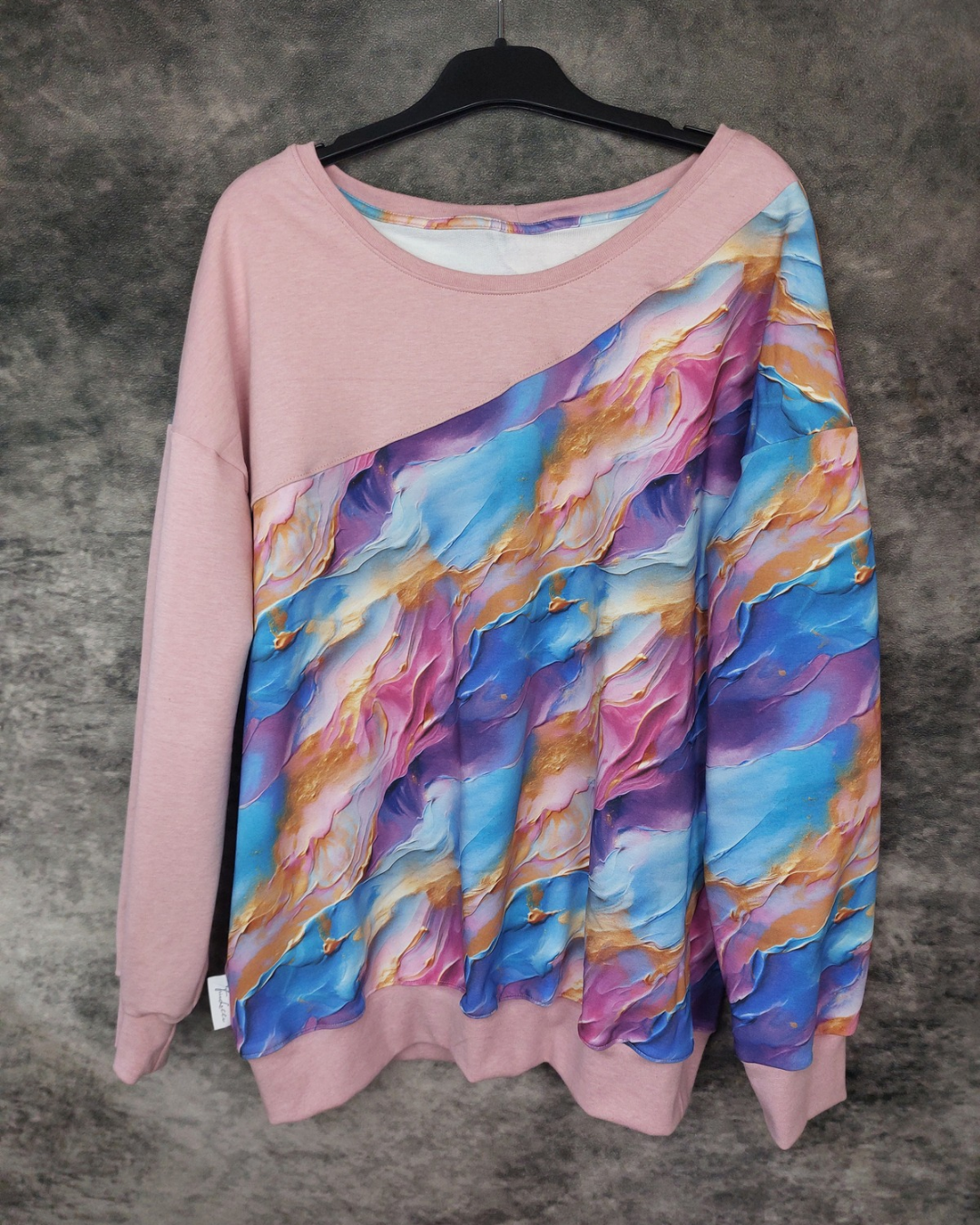 Oversized Sweater Gr. 44 Farbkleckse