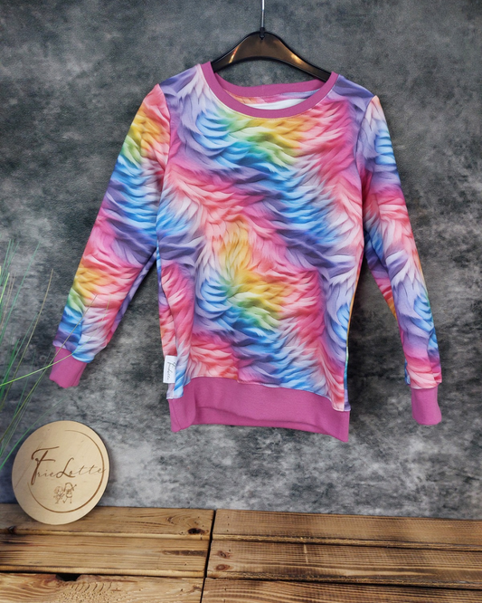 Sweater Gr. 122 Regenbogenfell