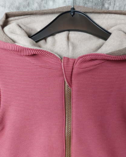 Sweatjacke aus Ribjersey