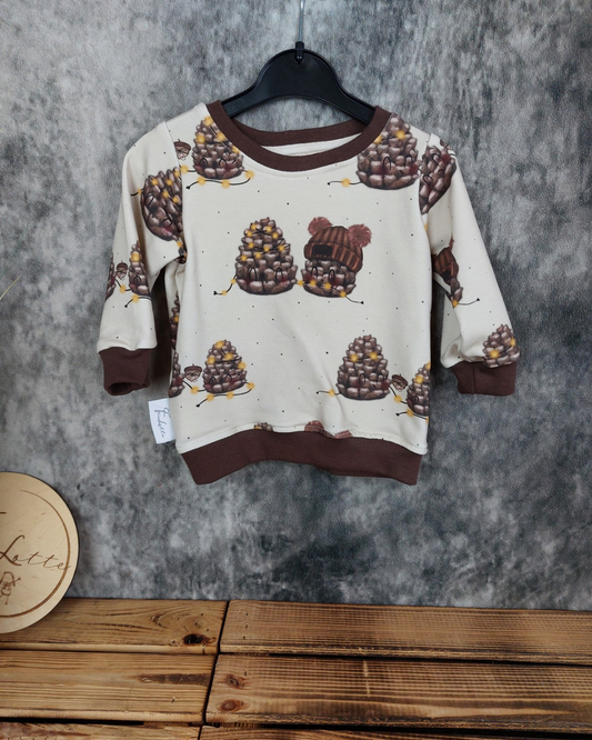 Sweater Gr. 68 Tannenzapfen