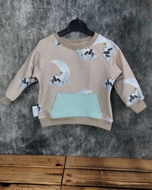 Sweater Gr. 74 mit Tasche Panda