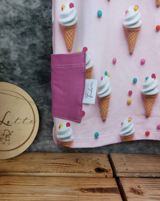 Kleid kurzarm Boxy Eis Gr. 110