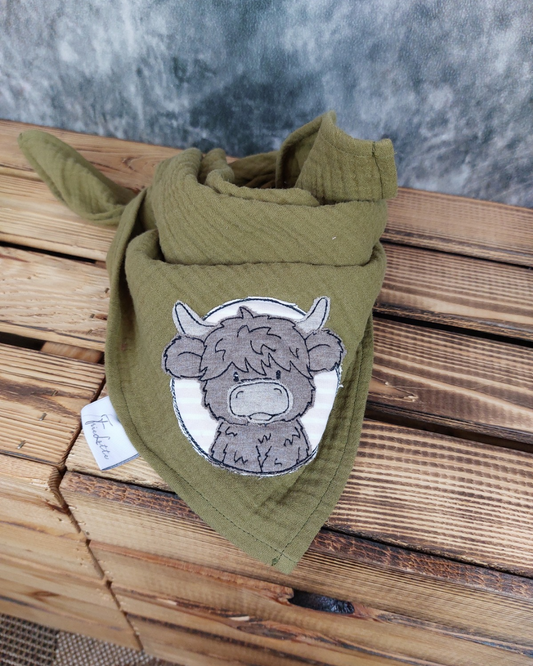 Musselintuch Highlandkuh