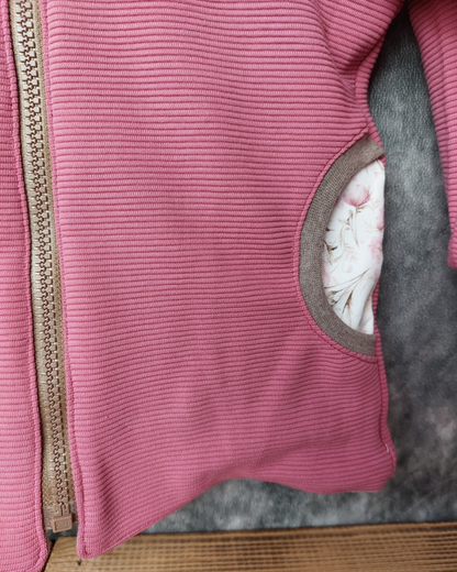 Sweatjacke aus Ribjersey