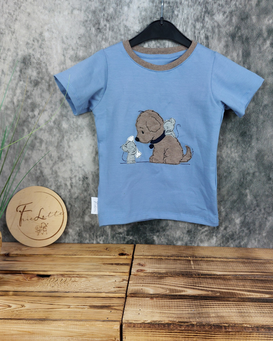 T Shirt Hund und Mäuse Gr. 98