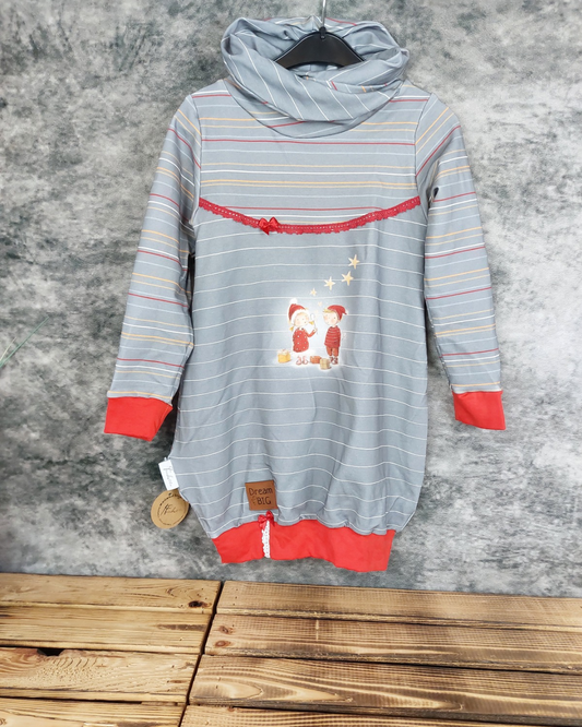 Ballonkleid Gr. 116 mit Wickelkragen