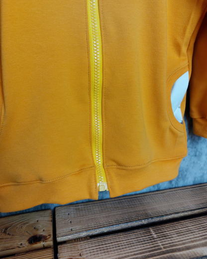 Sweatjacke ungefüttert mit Wunschmotiv in Wunschgröße
