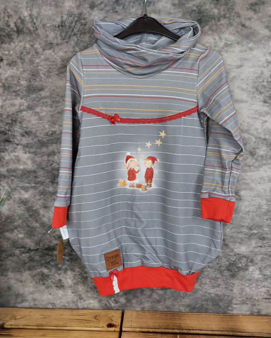 Ballonkleid Gr. 110 mit Wickelkragen