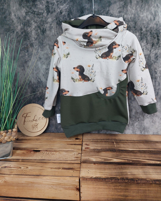 Hoodie Dackel in Wunschgröße